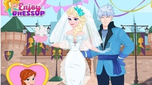 'Girls\' dress-up game video: Design Frozen Wedding Dress for Anna and Elsa'