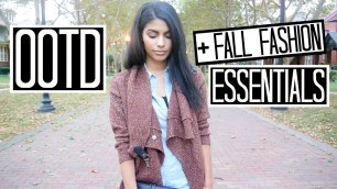 'Fall Fashion Essentials + OOTD'