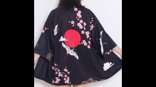 'Japanese Style Waves Samurai Kimono Streetwear Men Women Cardigan Japan Harajuku Anime Robe Traditio'