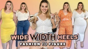 'Did You Say WIDE WIDTH HEELS?! Fashion To Figure PLUS SIZE TRY ON HAUL |Sarah Rae Vargas|'