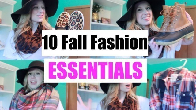 '10 FALL FASHION ESSENTIALS// Emily Lynn'