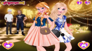 'Elsa Ice Queen Dress up Games Frozen Sisters Double Date'