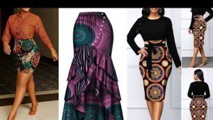 '40+ African Print Skirts For Women Bazin Richie Skirt Mini Midi And Maxi Designs Of Ankara Styles'