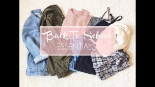 'My Back To School Clothing Essentials!'