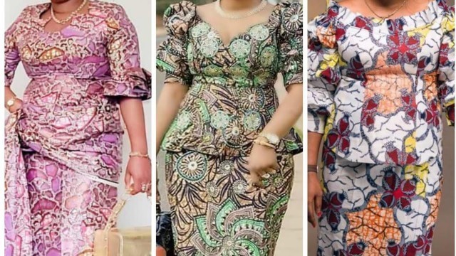 'beautiful African woman\'s dresses in Ankara fabric.nigeria Ghana, Senegalese congolese fashion style'