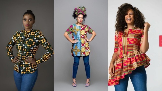 'Most Stylish African Print Ankara Top Styles 2020 || Tops Paired With Jeans Look.'