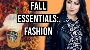 'Fall Essentials: Fall Fashion, Makeup, Food'