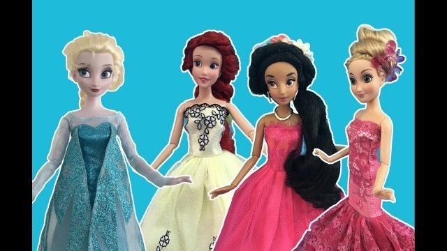 'Disney Princess Makeover Challenge! Frozen Elsa hosts Hairstyle + Dress up Transformation Game!'