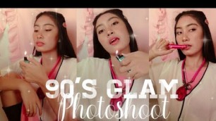 '90\'S GLAM PHOTOSHOOT| PRESET/FILTER + AESTHETIC EDITS, OUTFIT, ACCESSORIES, & MORE ( DIY PHOTOSHOOTS'