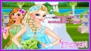 '♡ Disney Frozen Games - Bride Elsa Bridesmaid Anna Cute Dress Up Game For Kids'