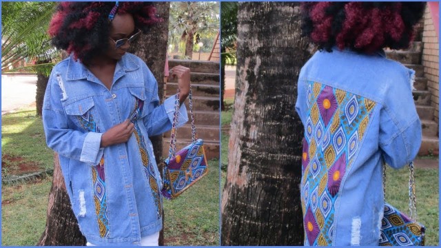 'DIY-Denim Jacket with African Print-Ankara'