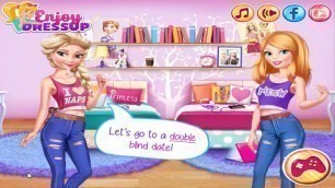 'Frozen games Princesses Blind Date Dress up and Makeup game'