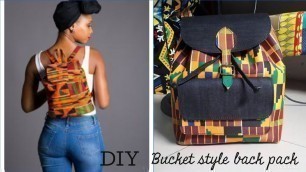 'How to sew an easy Backpack DIY TUTORIAL with AFRICAN Print Fabric'