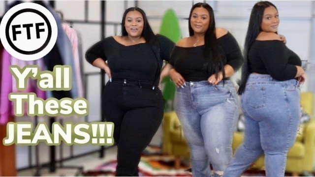 'TRUST ME, YOU NEED THESE JEANS!!!! | FASHION TO FIGURE PLUS SIZE + CURVE JEAN HAUL'