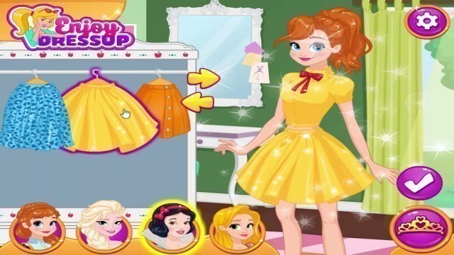 'Disney Frozen Games Princesses Outfits Swap and Anna College Crush  डिज्नी जमे हुए खेल ディズニー冷凍ゲーム'