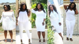 'Plus Size ALL WHITE LOOBOOK featuring Fashion To Figure'