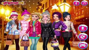 'Princesses Fashion Puffer Jacket - Disney Frozen Games - डिज्नी जमे हुए खेल'